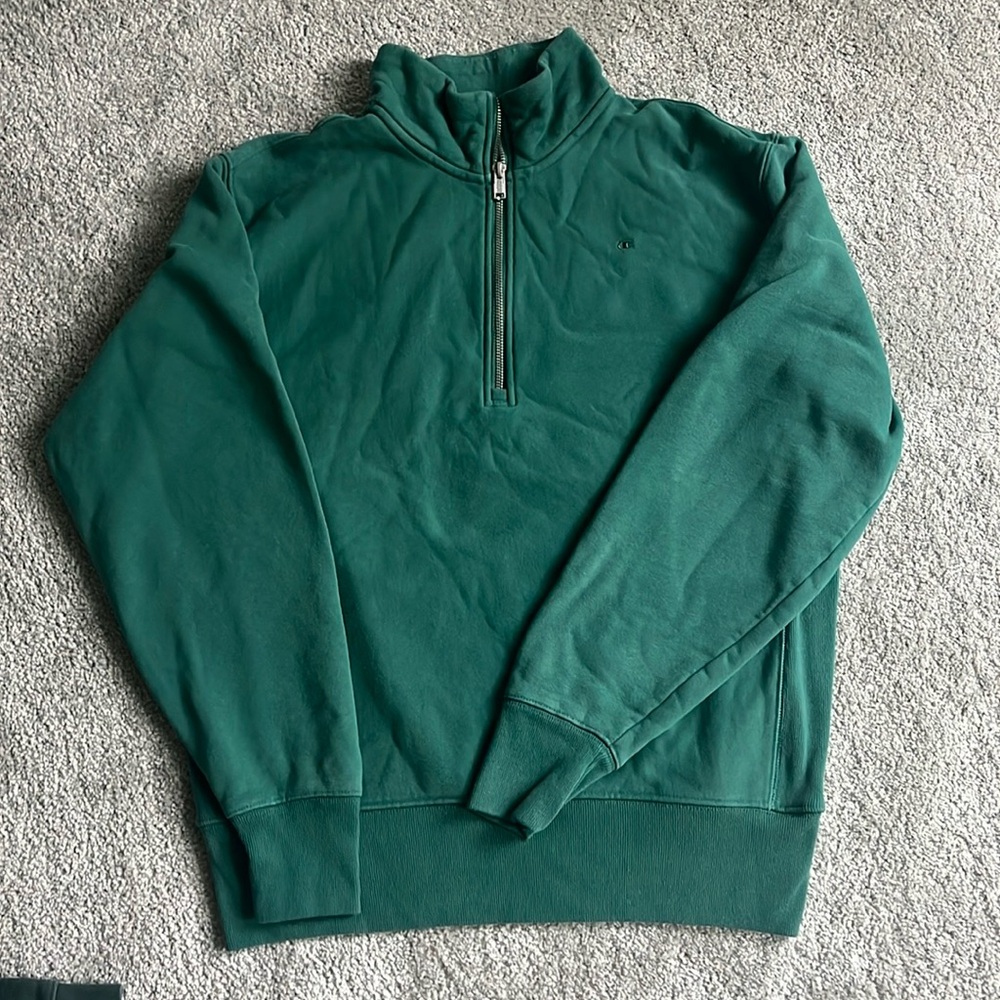 Green Champion Quarter Zip